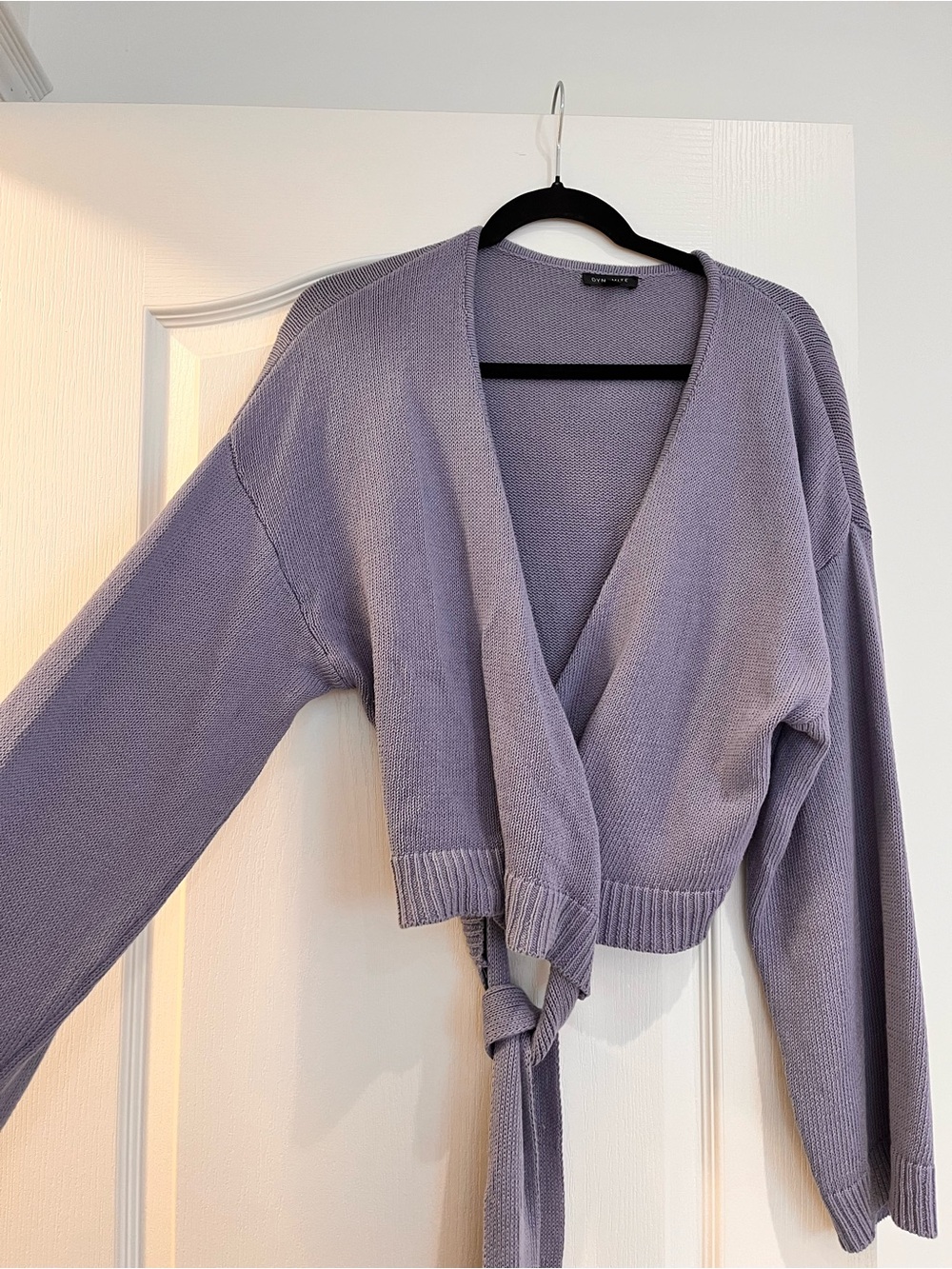 Dynamite Lavender/Blue Wrap Sweater Blouse